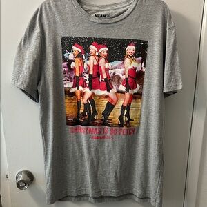 Mean Girls Gray Graphic Christmas Tee - Short Sleeve